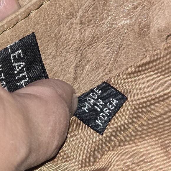 Vintage Winlit Genuine Leather Skirt Women’s 5/6 Tan Brown Made in Korea 80s 90s - Picture 8 of 15